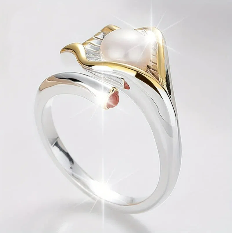 Bransoletka Vintage z Zielonymi Kwiatami i Perłami